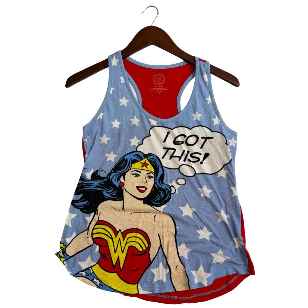 Wonder Woman I Got This Tank Top Womens Medium DC Comics Racerback Graphic Shirt